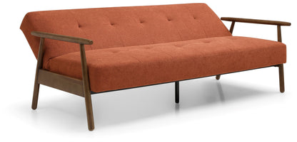 Theia Burnt Orange Textured Weave Berkeley Sofa Bed