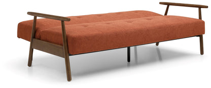 Theia Burnt Orange Textured Weave Berkeley Sofa Bed