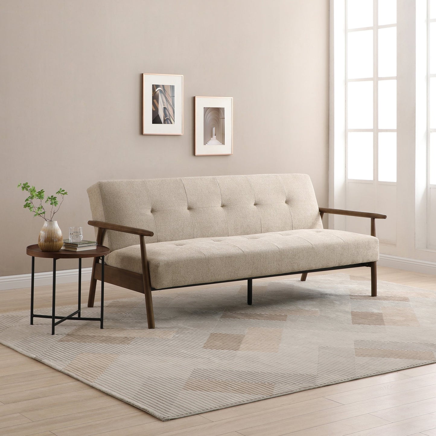 Theia Natural Textured Weave Berkeley Sofa Bed