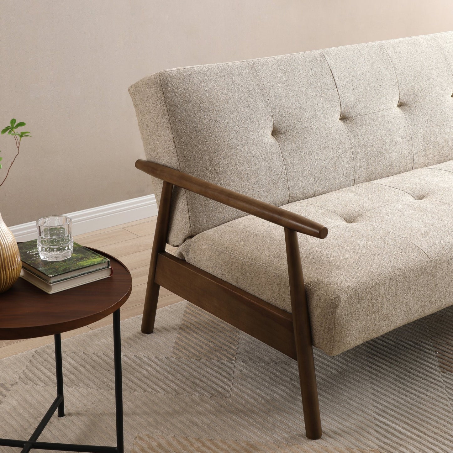 Theia Natural Textured Weave Berkeley Sofa Bed