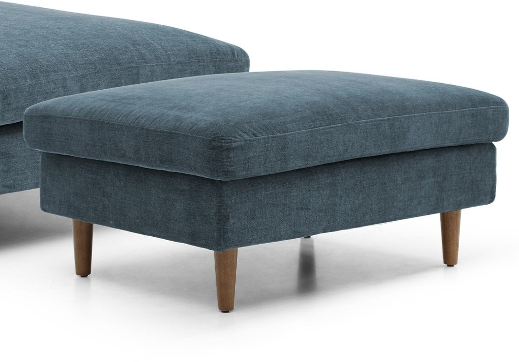 Eryx Navy Chenille Scott Ottoman