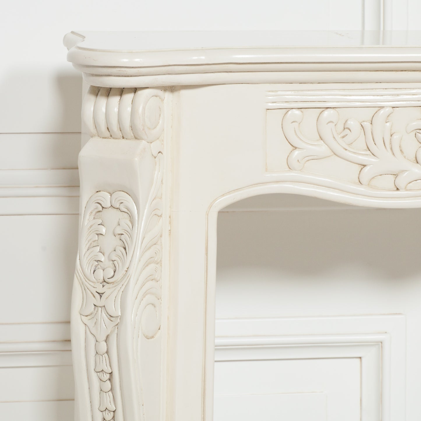 Ivory Aged Carved Fire Surround