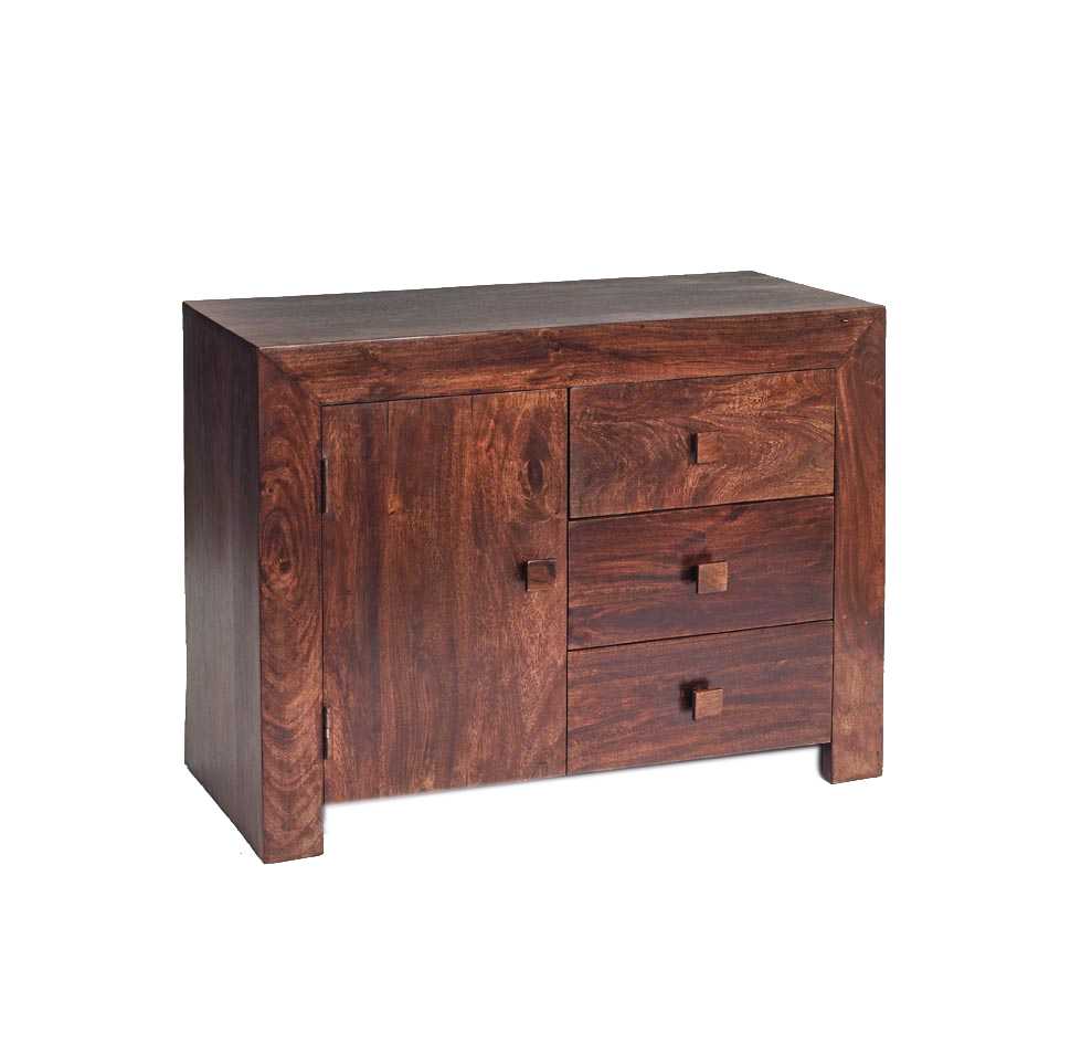 Dockland Dark Mango Three Drawer Sideboard