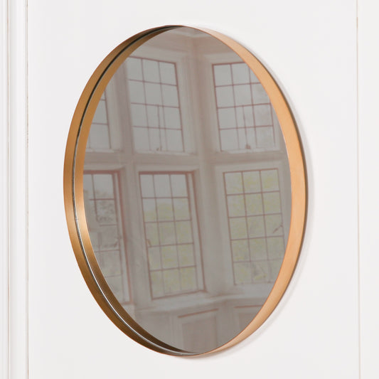 50cm Gold Round Wall Mirror