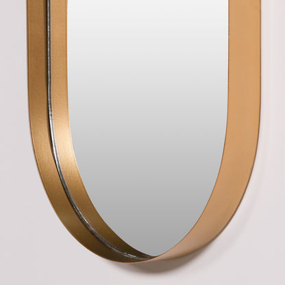 Gold Slim Oval Wall Mirror