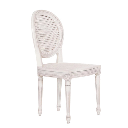 Off White Chateau Rattan Dining Chair