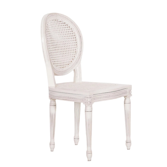 Off White Chateau Rattan Dining Chair