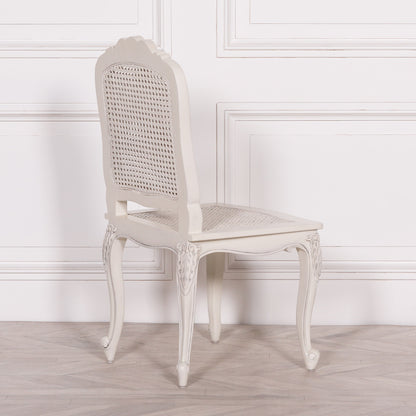 Off White Rattan Dining or Bedroom Chair