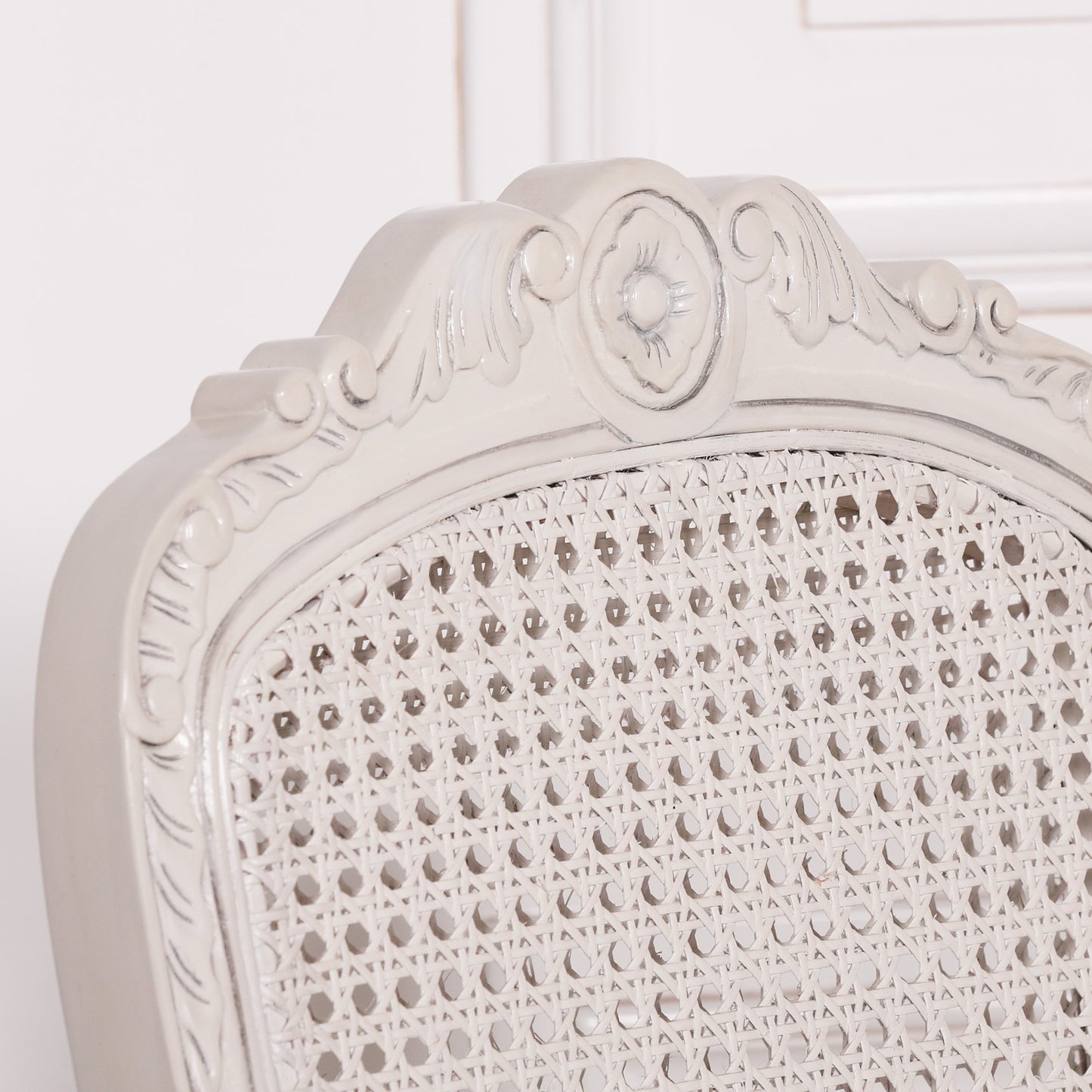 Off White Rattan Dining or Bedroom Chair