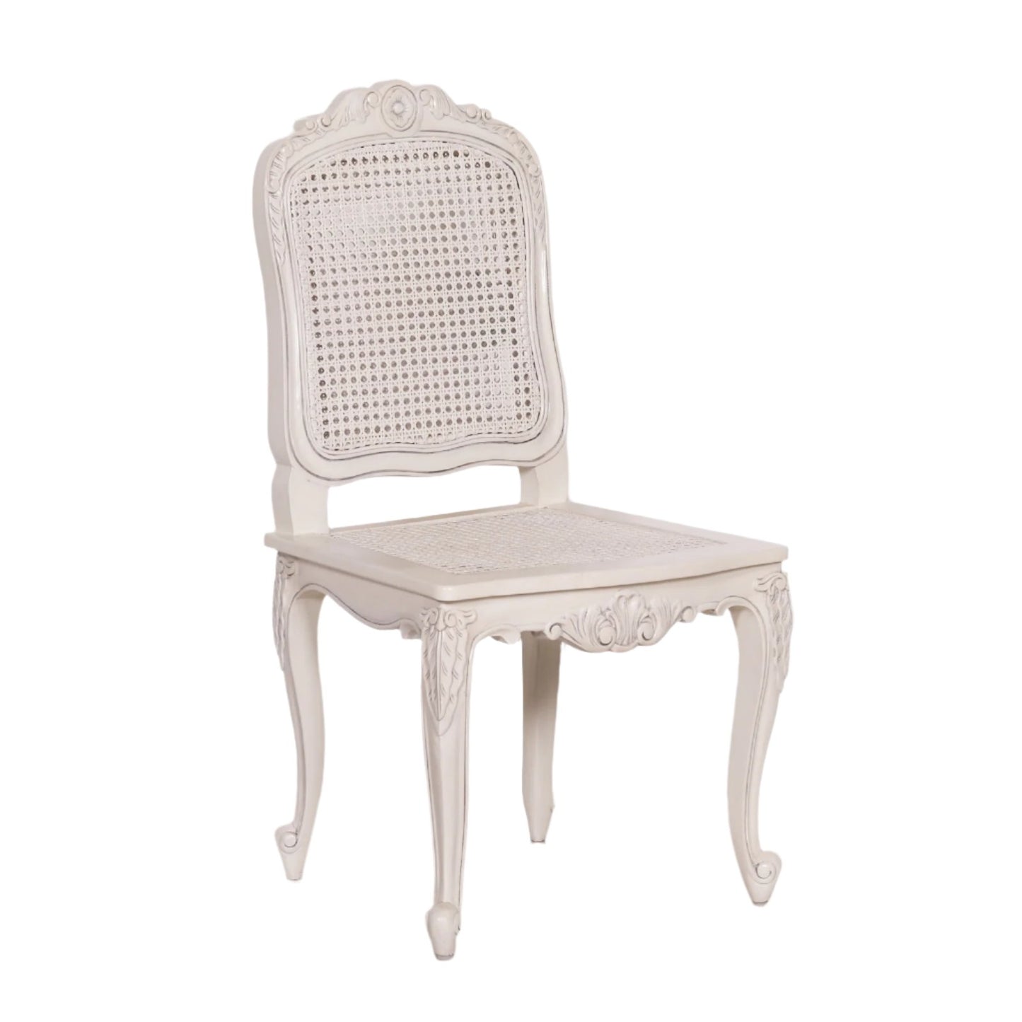 Off White Rattan Dining or Bedroom Chair