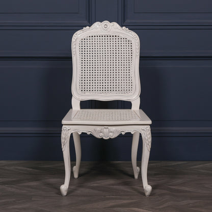 Off White Rattan Dining or Bedroom Chair