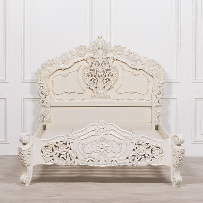 Rococo 4ft6 Double Size Carved Bed