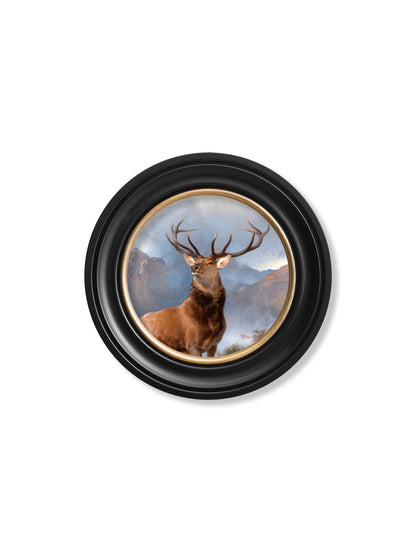 c.1851 Monarch of The Glen - Round Frame