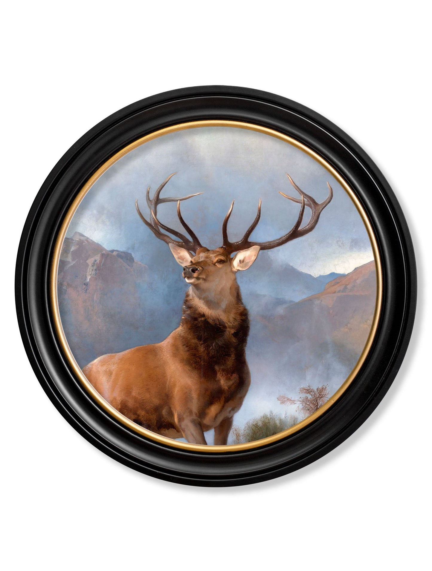 c.1851 Monarch of The Glen - Round Frame