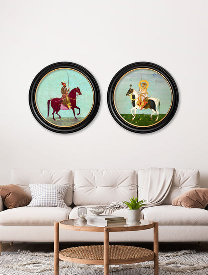 Mughals - Horsemen - Round Frames