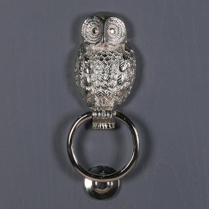 Chrome Owl Door Knocker