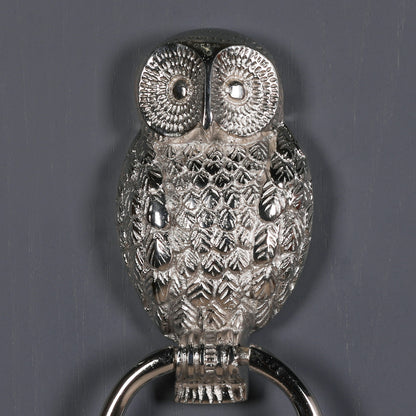 Chrome Owl Door Knocker