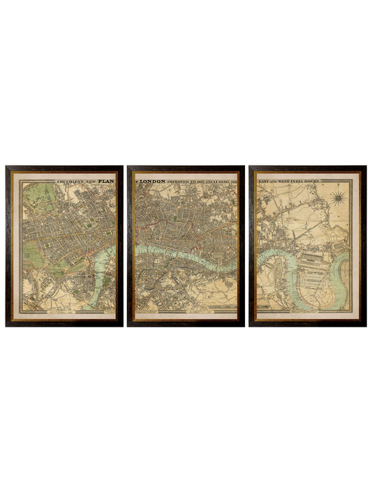 c.1827 London Triptych Map