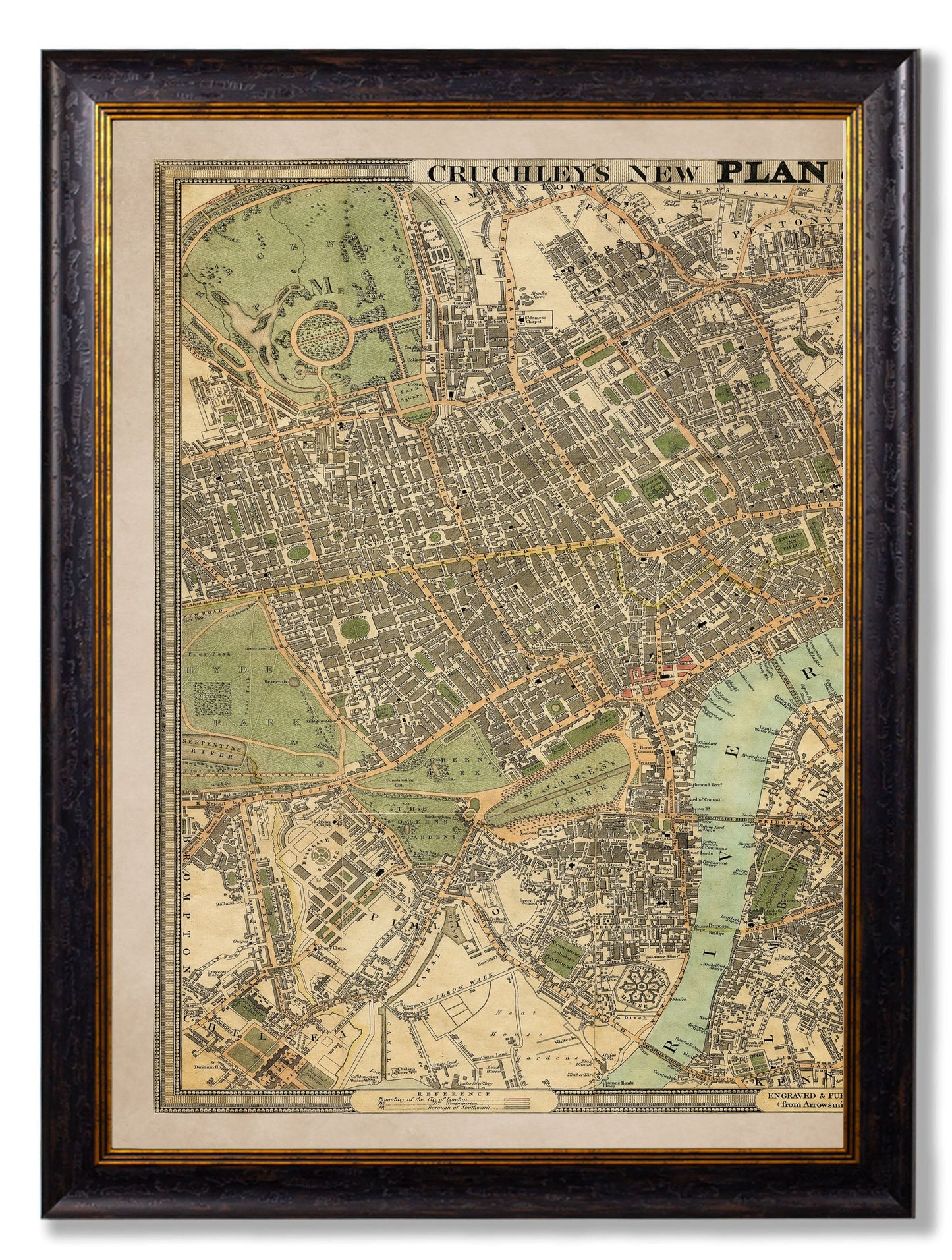 c.1827 London Triptych Map