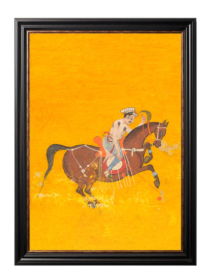 c.17th Century Indian Polo Players Triptych