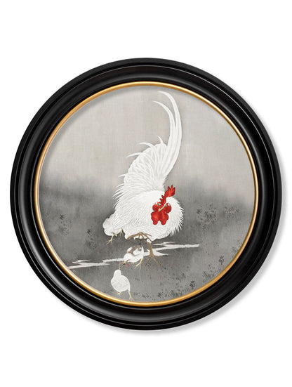 c.1910 Roosters - Ohara Koson - Round