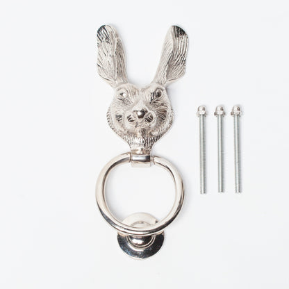 Chrome Rabbit Door Knocker