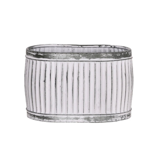 Dolly Tub Oval Metal Planter - Small