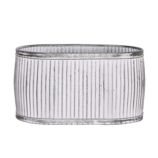 Dolly Tub Oval Metal Planter - Large