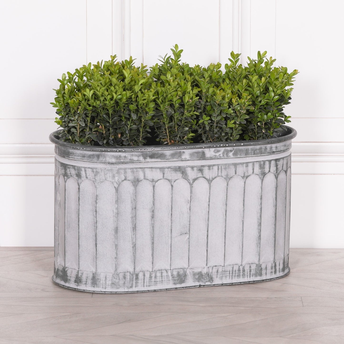 Arched Pattern Metal Planter - Medium