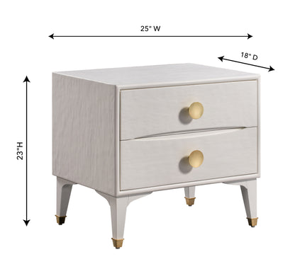 Divine White Nightstand Bedside Table