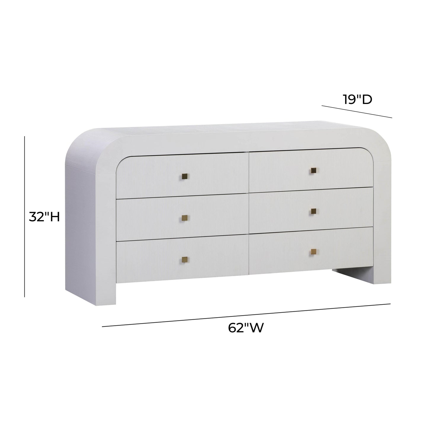 Hump 6 Drawer White Dresser Sideboard With Drawers