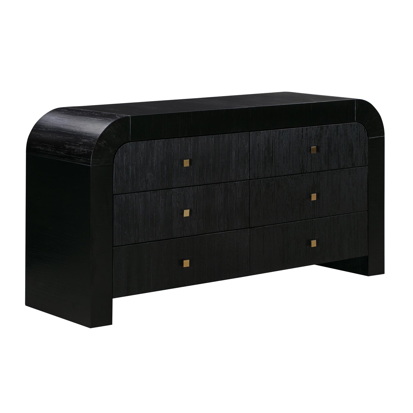 Hump 6 Drawer Black Dresser Sideboard With Drawers