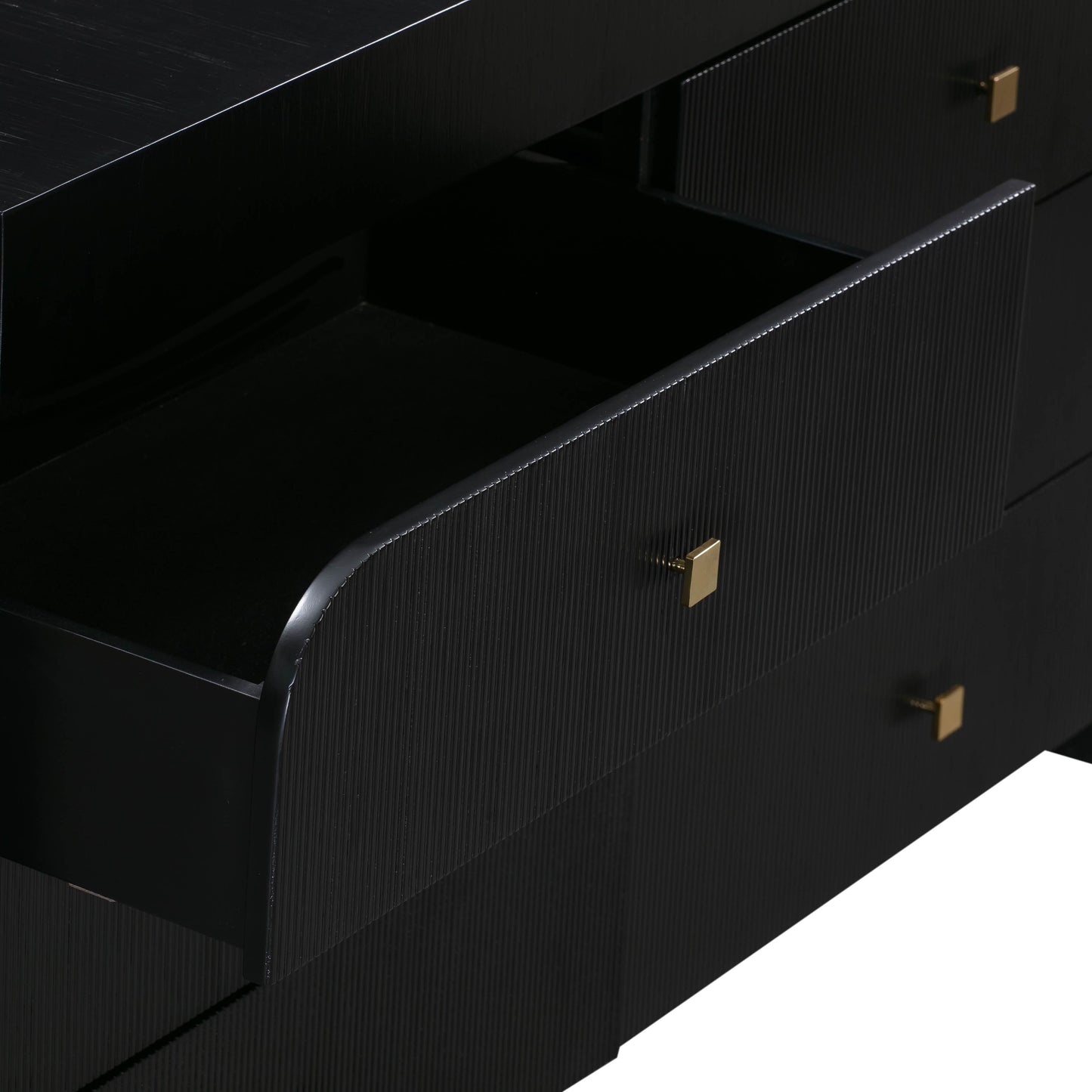 Hump 6 Drawer Black Dresser Sideboard With Drawers