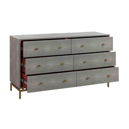 Pesce Shagreen 6 Drawer Dresser Sideboard