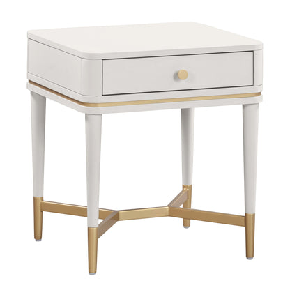 Julieta Cream Nightstand Side Table