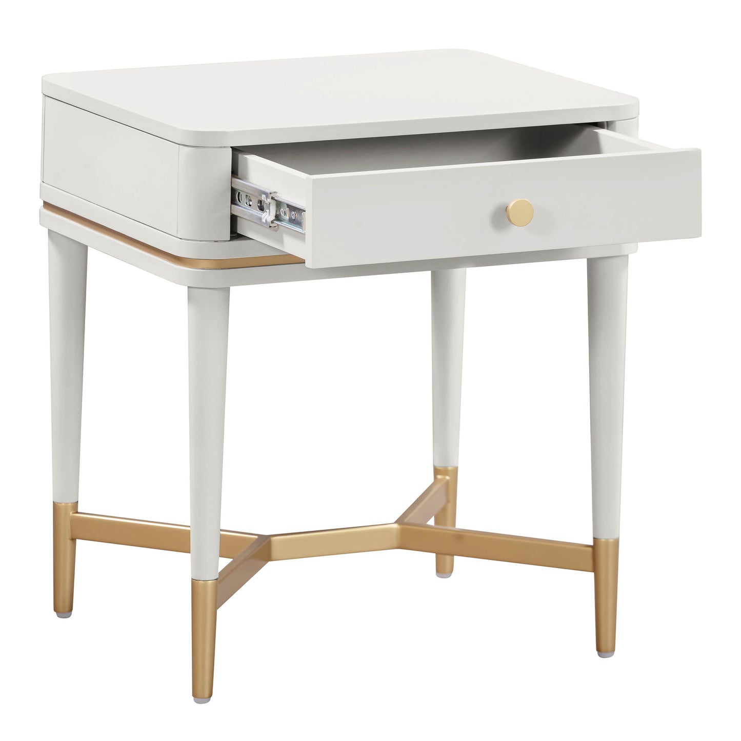 Julieta Cream Nightstand Side Table