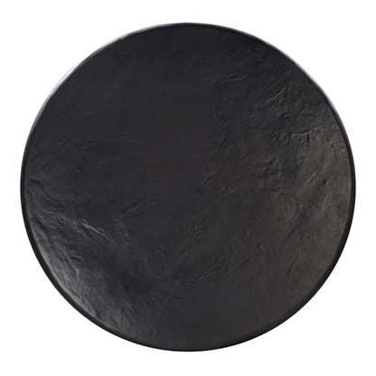 Elika Black Faux Plaster Round Dining Table Indoor Or Outdoor