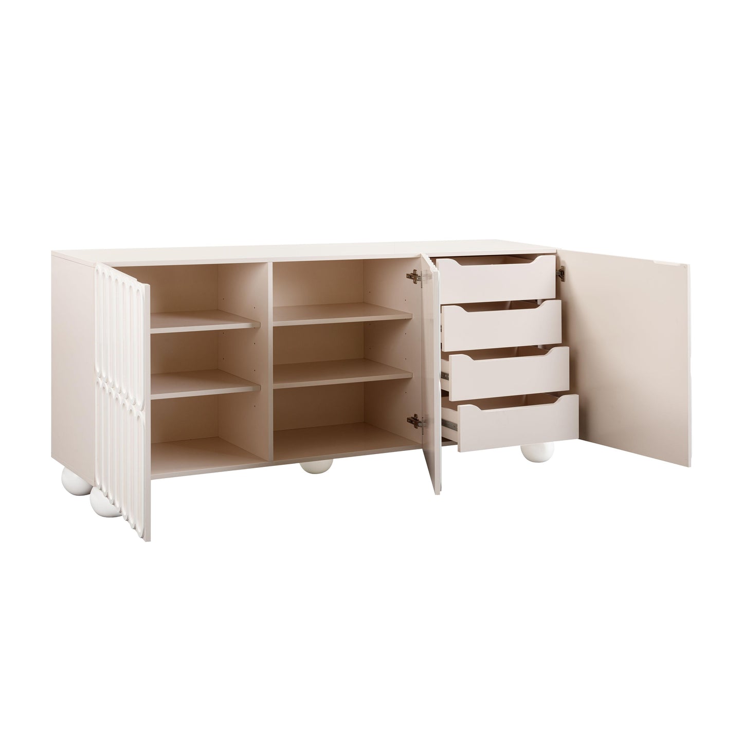 Tori Motif Taupe Buffet Sideboard