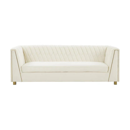 Wafa Cream Velvet Sofa