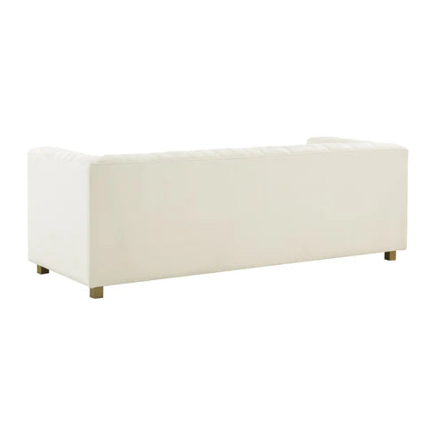 Wafa Cream Velvet Sofa