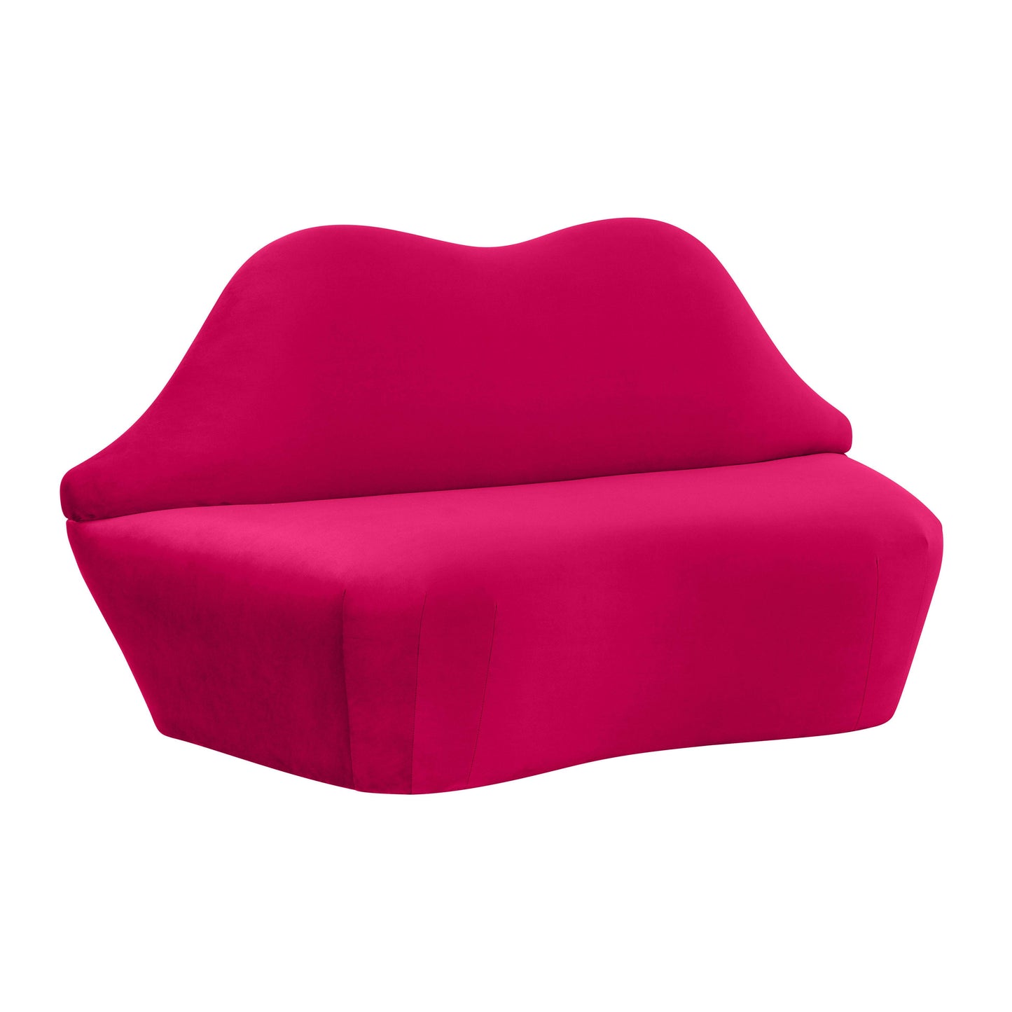 Lips Hot Pink Velvet Settee