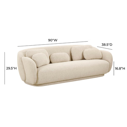 Misty Cream Boucle Sofa