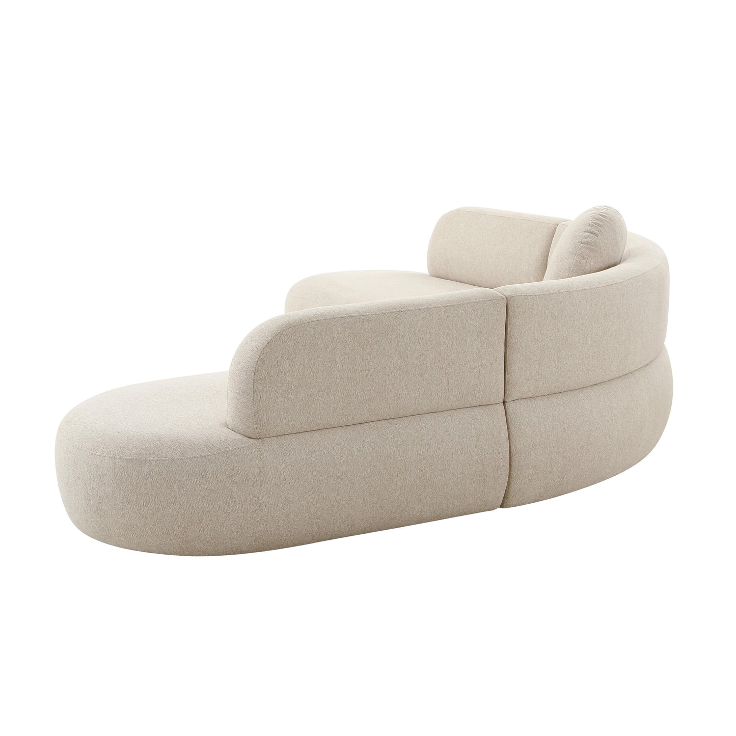 Broohah Beige Linen Sectional Sofa