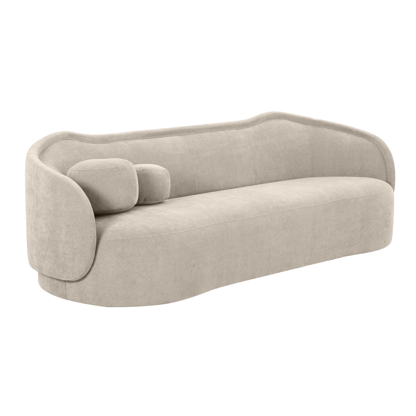 Circe Taupe Textured Velvet Sofa