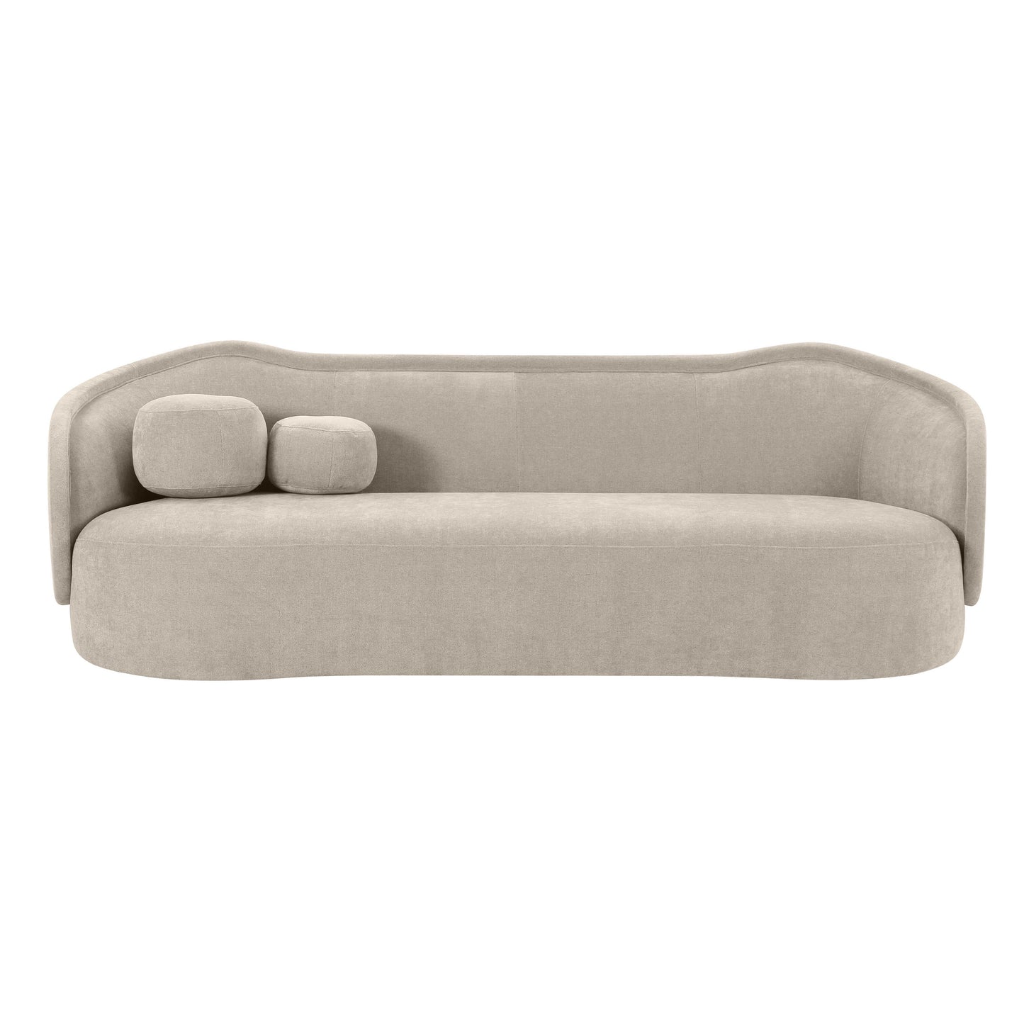 Circe Taupe Textured Velvet Sofa