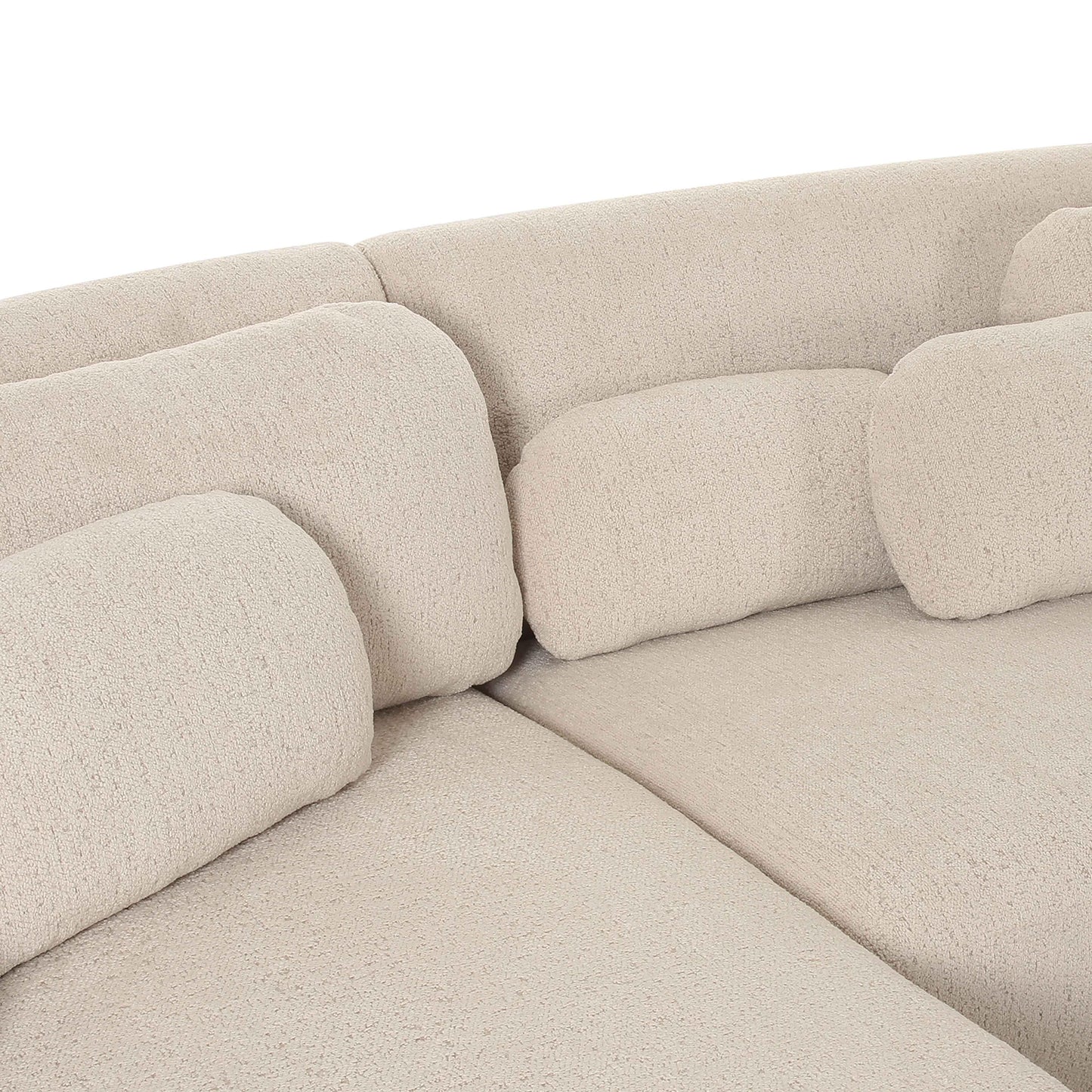 Misty Cream Boucle Sectional LHF