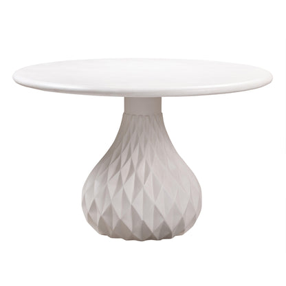 Tulum Ivory Concrete Indoor and outdoor Round Dining Table