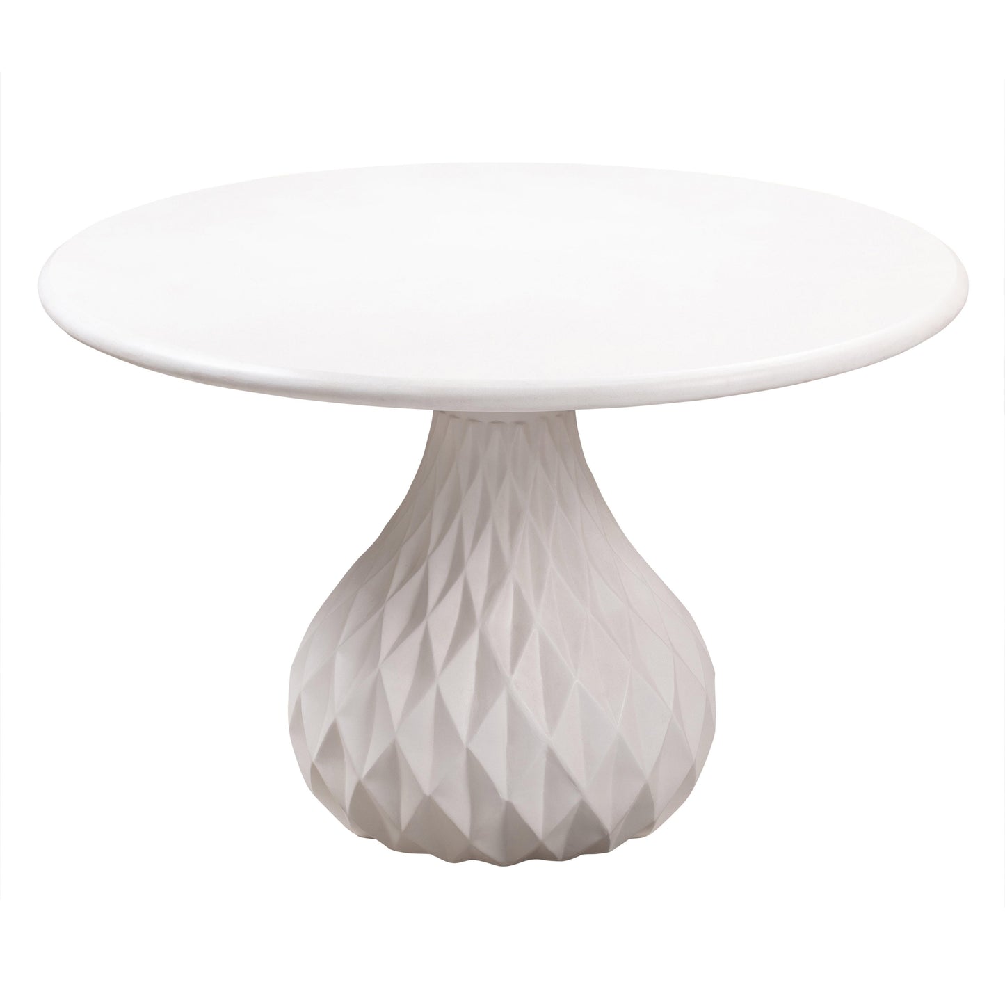 Tulum Ivory Concrete Indoor and outdoor Round Dining Table