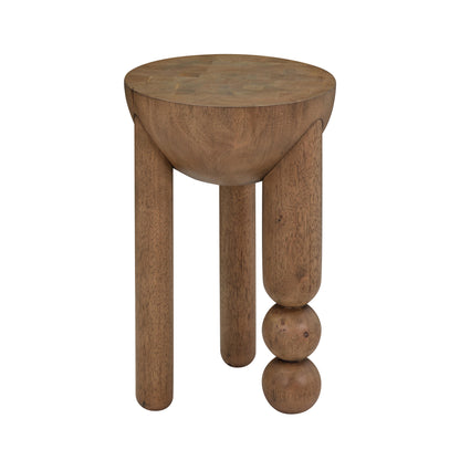 Morse Cognac Wooden Accent Side Table