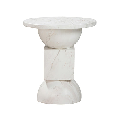 Chip Marble Print Indoor Outdoor Side Table